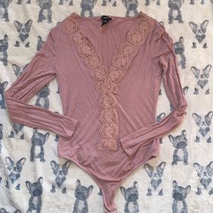 Rue 21 rose pink bodysuit